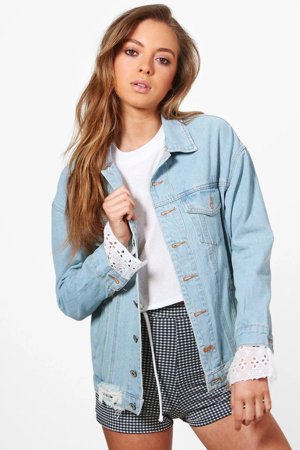 Eve Eyelet Denim Jacket