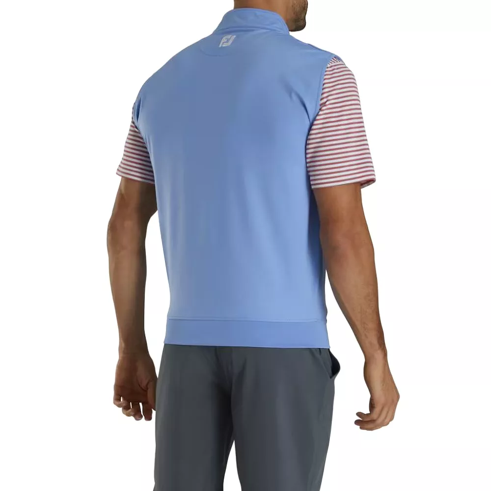 Footjoy Men's Half-Zip Jersey Golf Vest - Lagoon