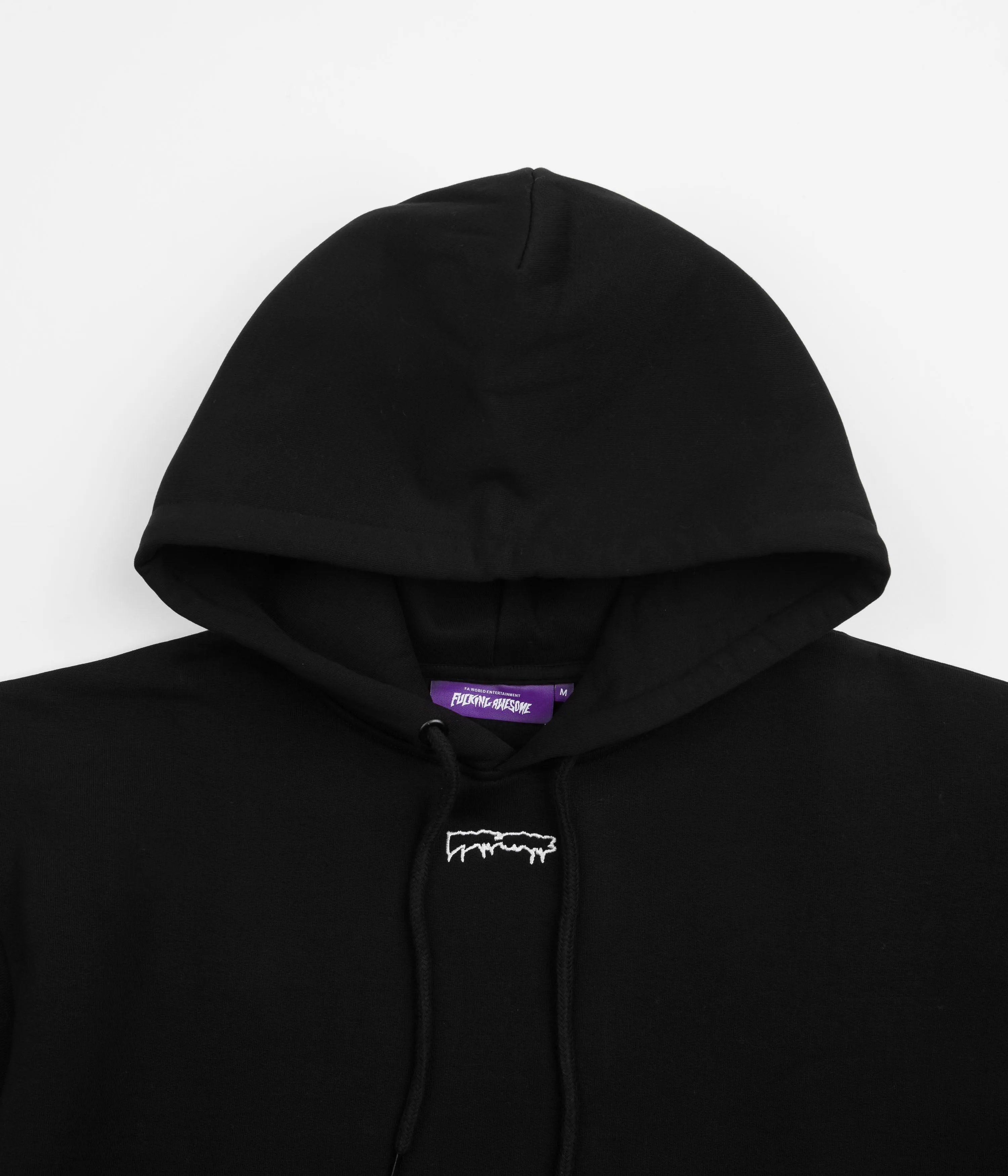 Fucking Awesome Outline Drip Hoodie - Black