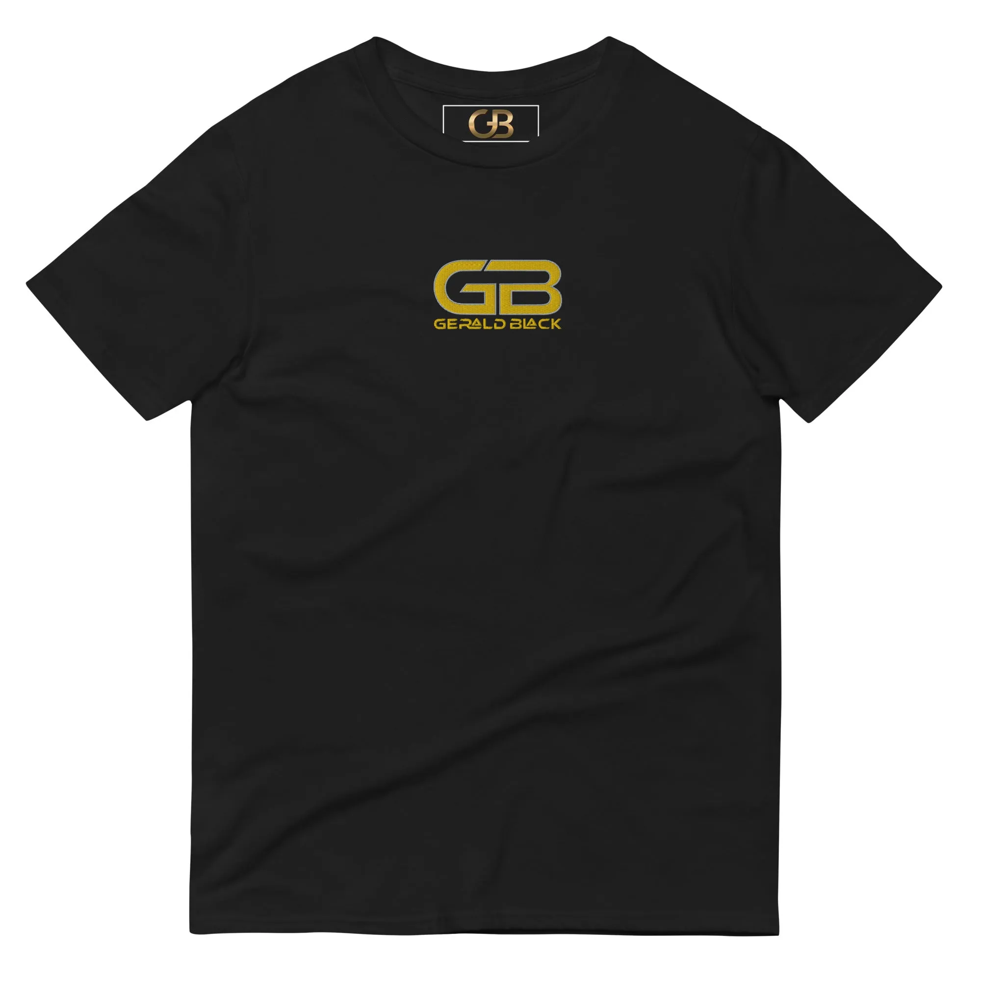 Gerald Black Embroidered Short-sleeve T-Shirt for Men and Women