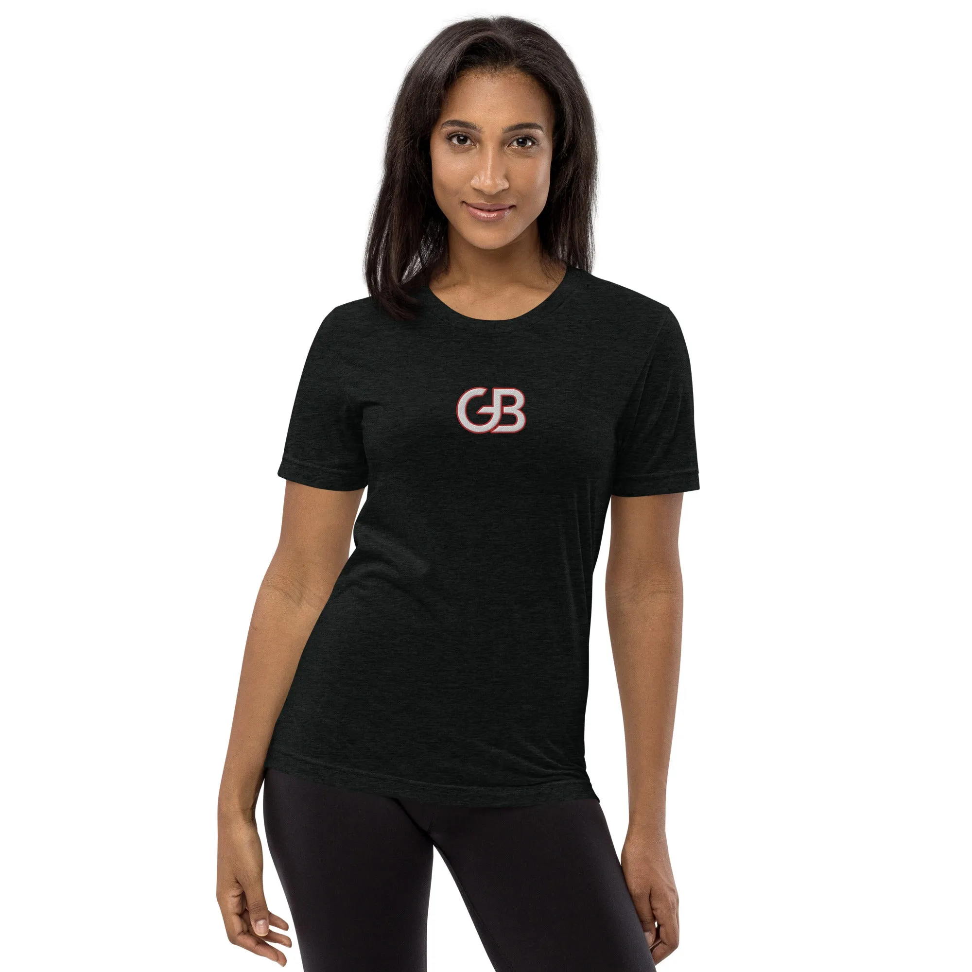 Gerald Black Tri-blend Short-Sleeve Statement T-shirt for Men and Women