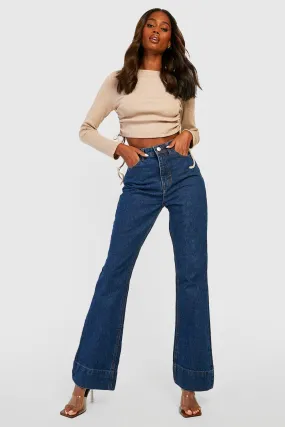 High Waisted Flared Wide Leg Jeans