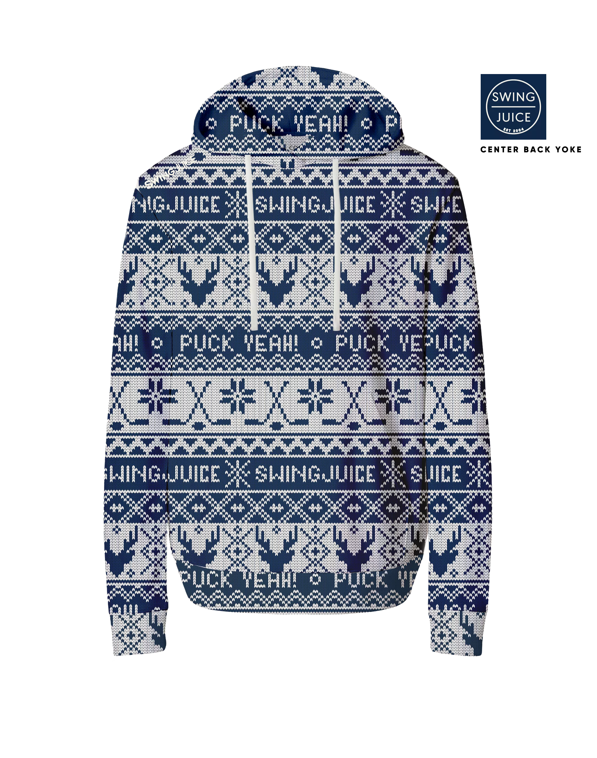 Hockey Puck Yeah Fairisle Men's Performance Hoodie