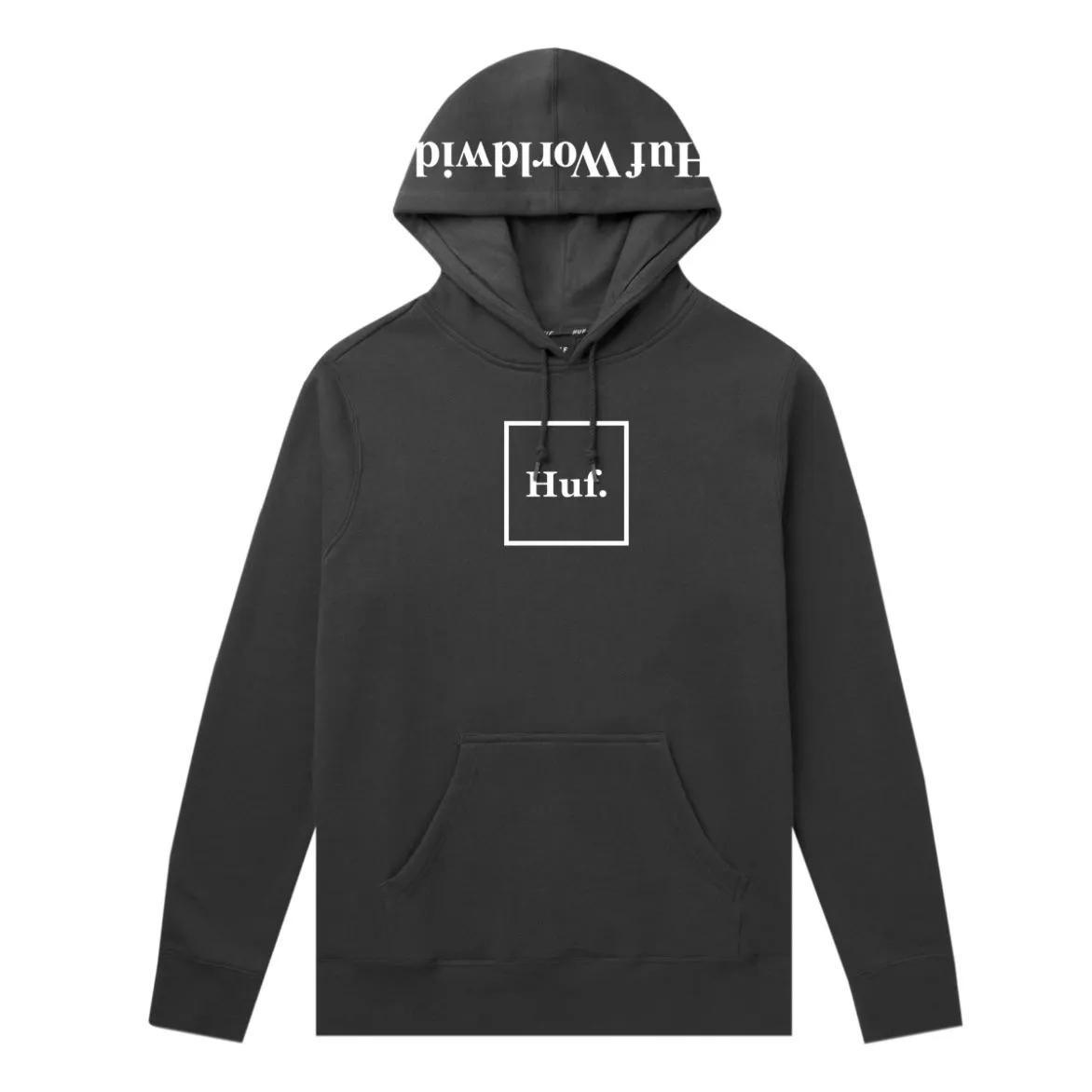 HUF ESSENTIALS BOX LOGO P/O HOODIE // BLACK