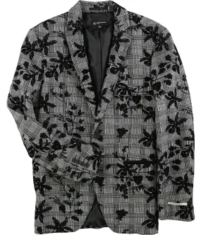 I-N-C Mens Flocked Two Button Blazer Jacket, TW2