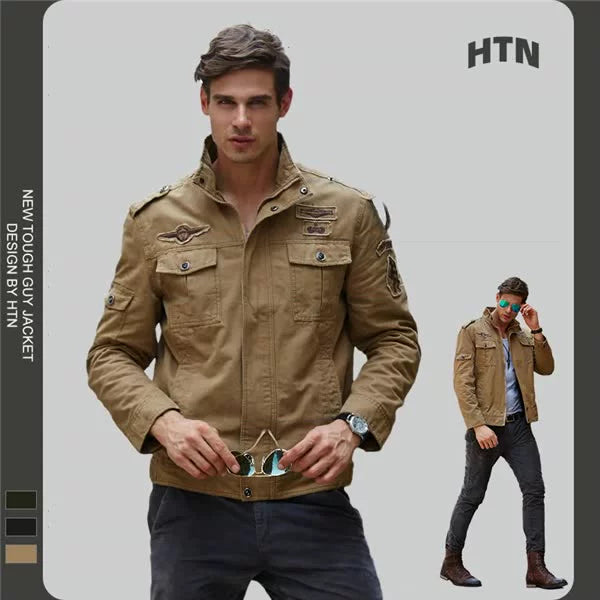 INSOCK-Men's military style casual jacket for autumn & winter.