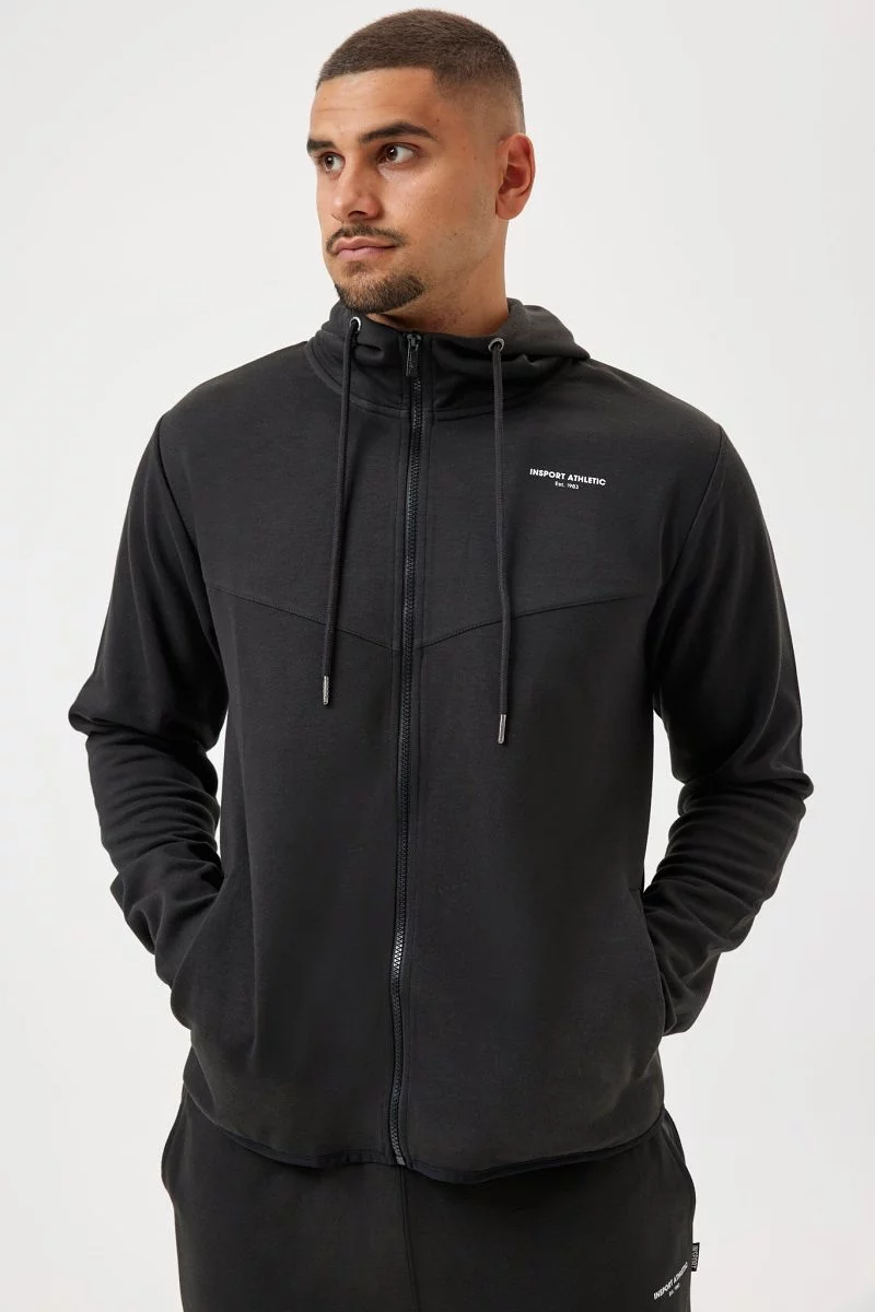 INSPORT MEN'S TEC FLEECE BLACK JACKET