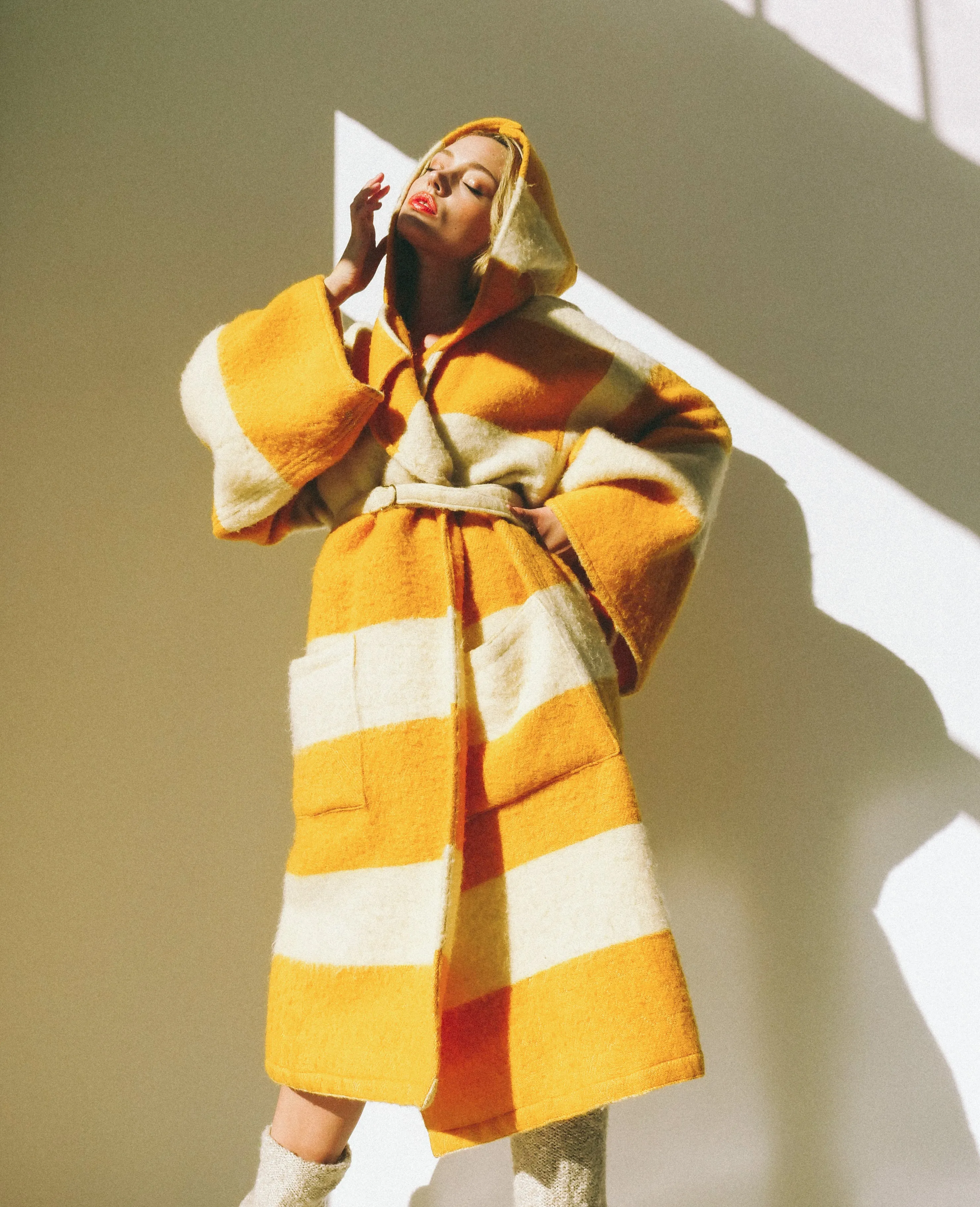 Jean-Charles de Castelbajac Striped Wool Blanket Coat