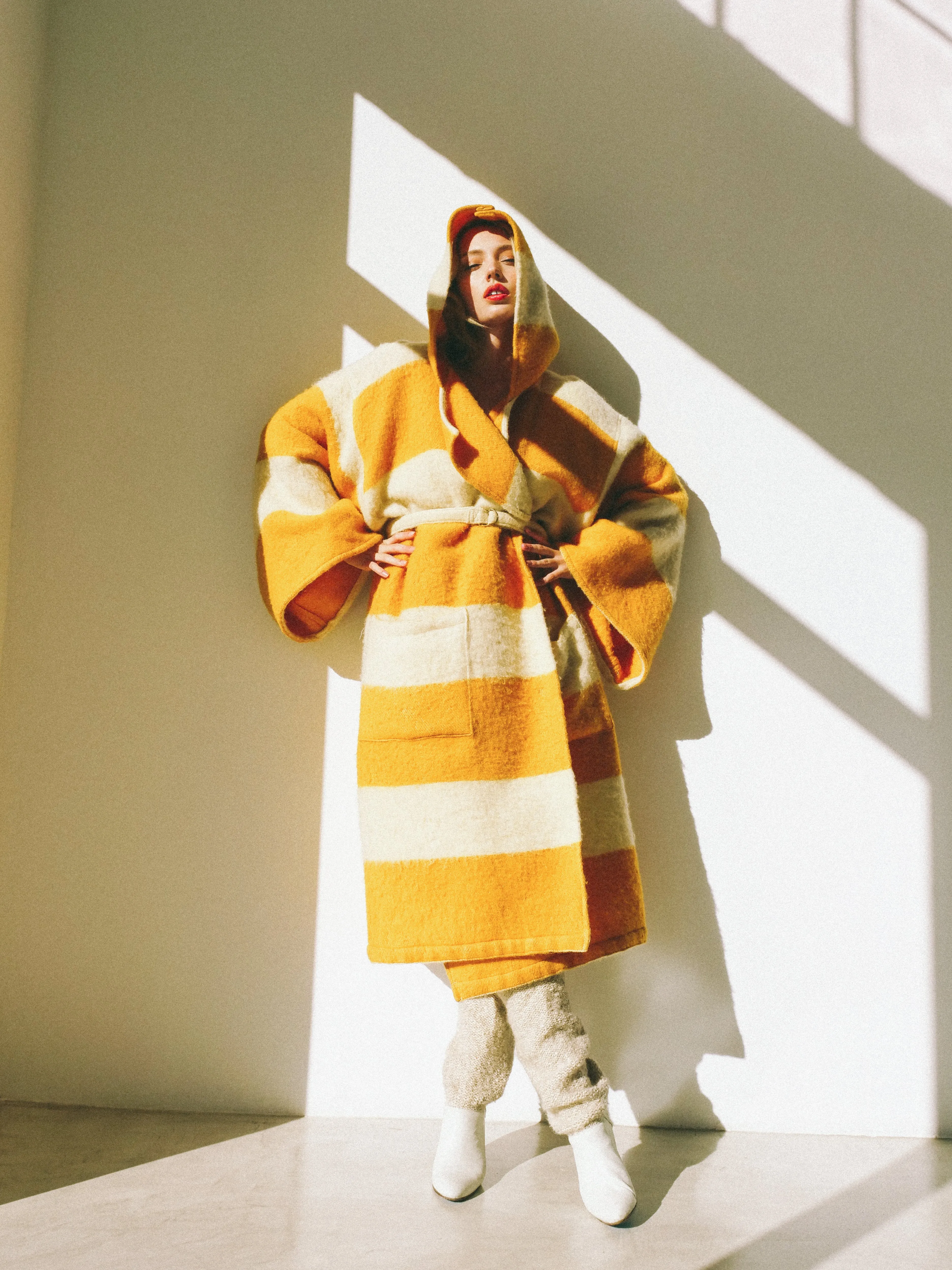 Jean-Charles de Castelbajac Striped Wool Blanket Coat