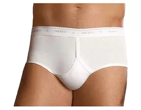 Jockey White Y-Front Mens Underwear Briefs Plus Size Large