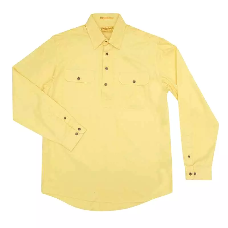 Just Country Cameron 1/2 Button Shirt Men's Butter