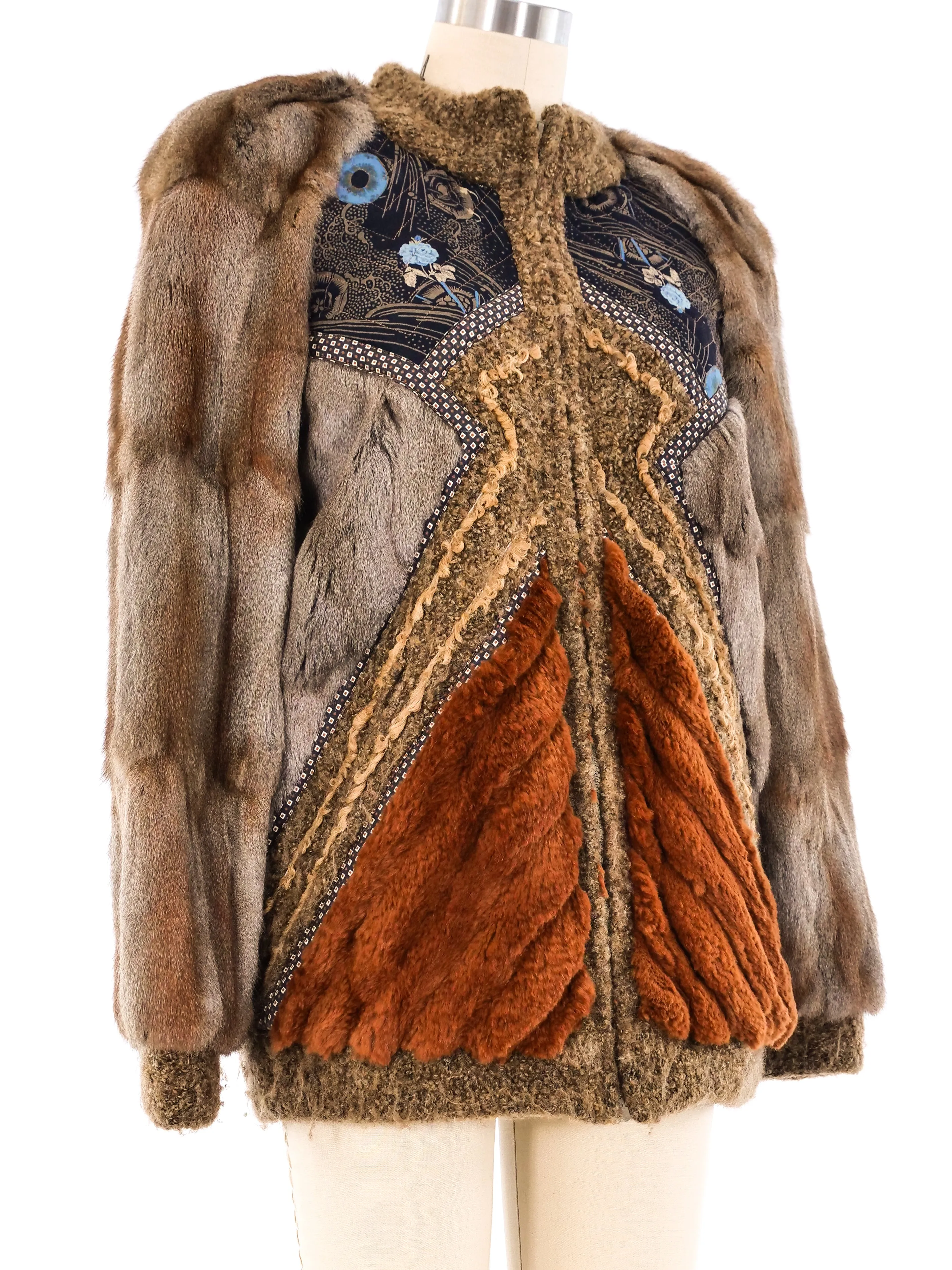 Koos Van Den Akker Patchwork Fur Coat