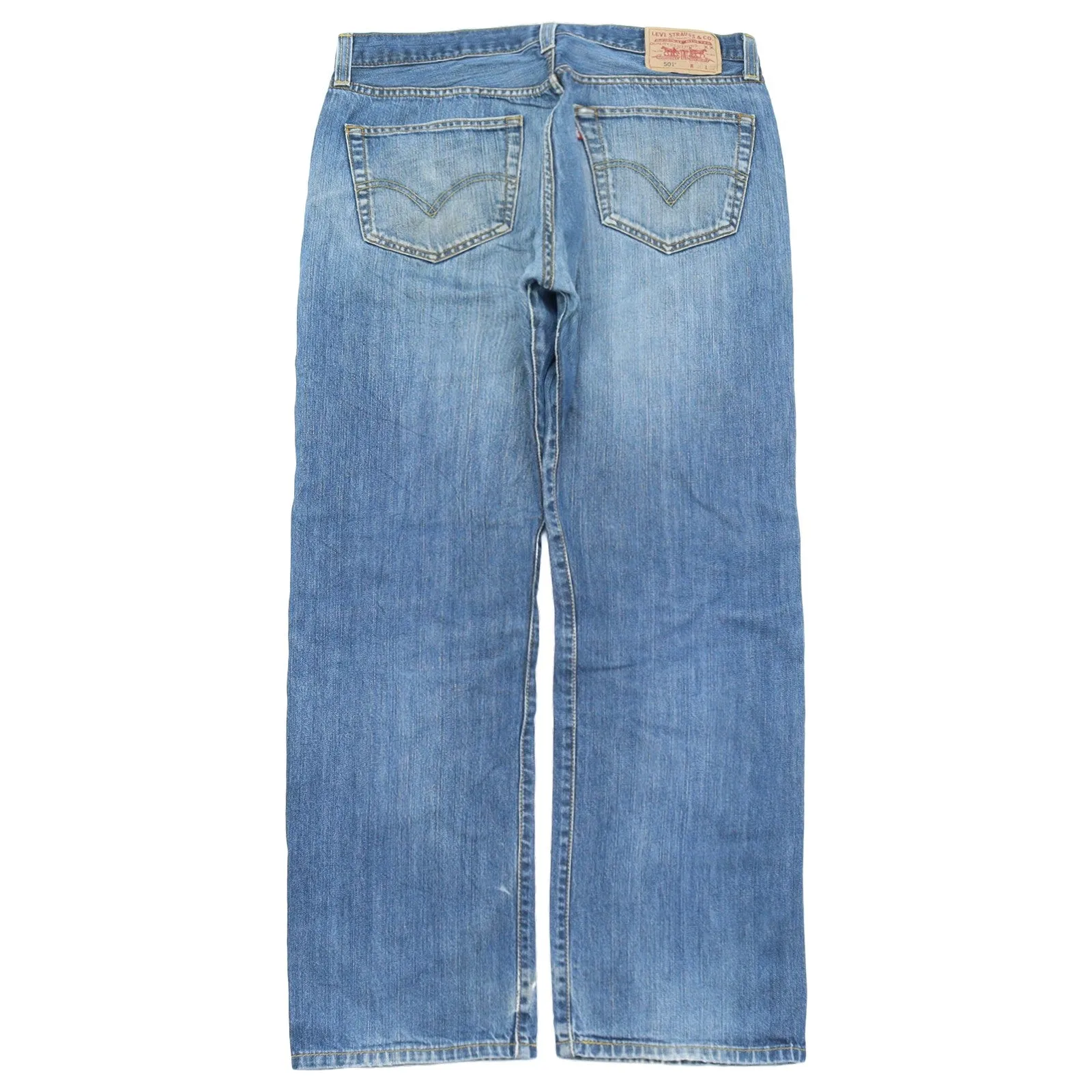 Levi's 501 Distressed Blue Jeans