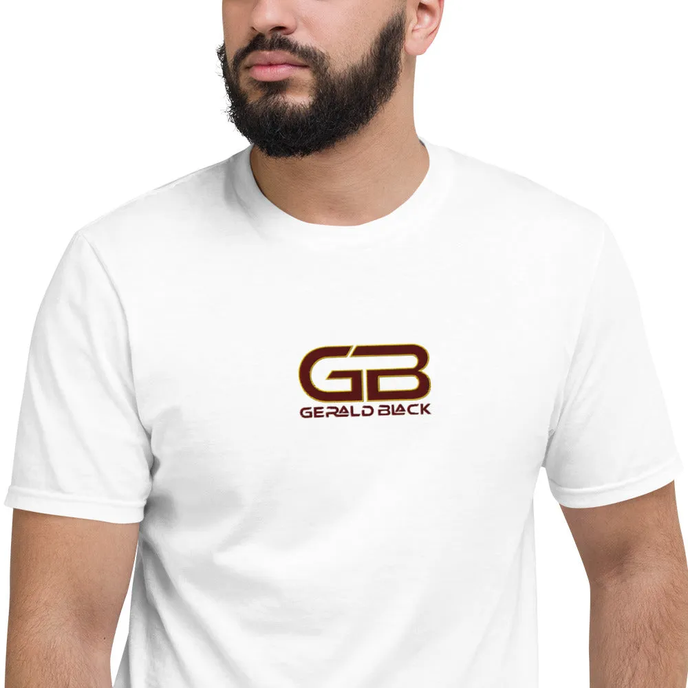 Men and Women Gerald Black Embroidered Short-sleeve Statement T-Shirt