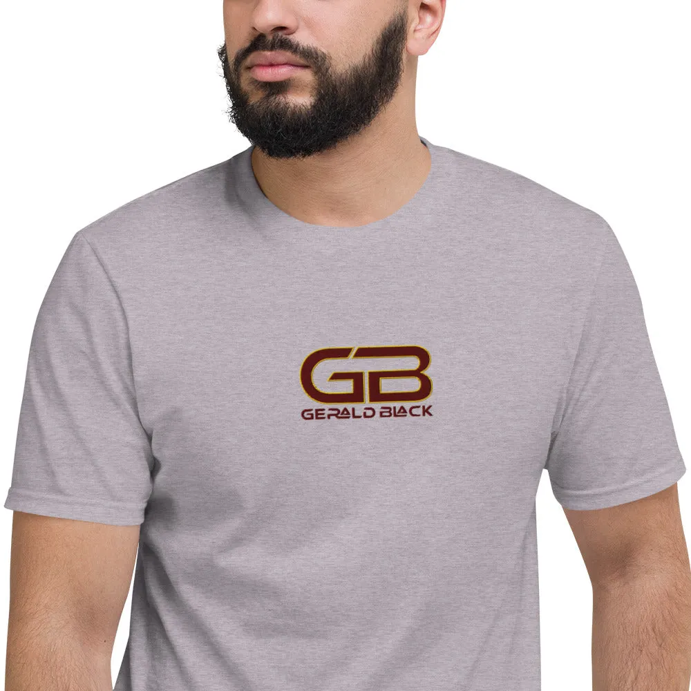 Men and Women Gerald Black Embroidered Short-sleeve Statement T-Shirt