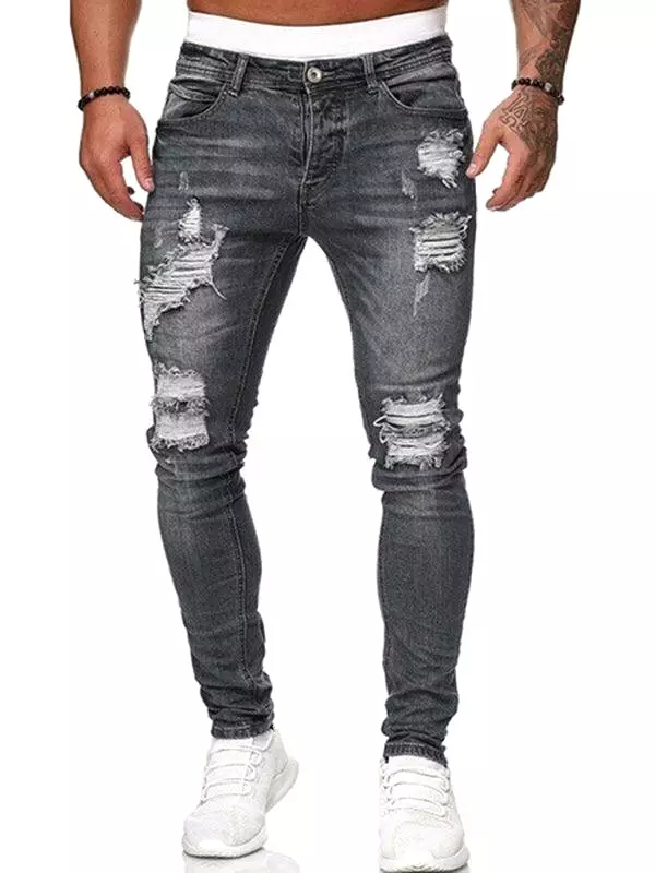 Men Distressed Skinny Jeans