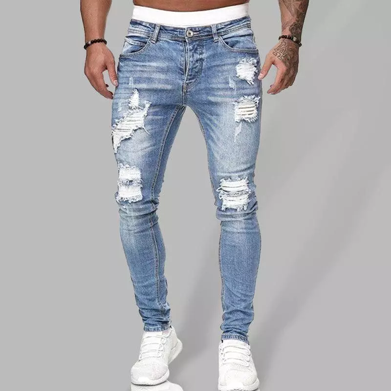 Men Distressed Skinny Jeans