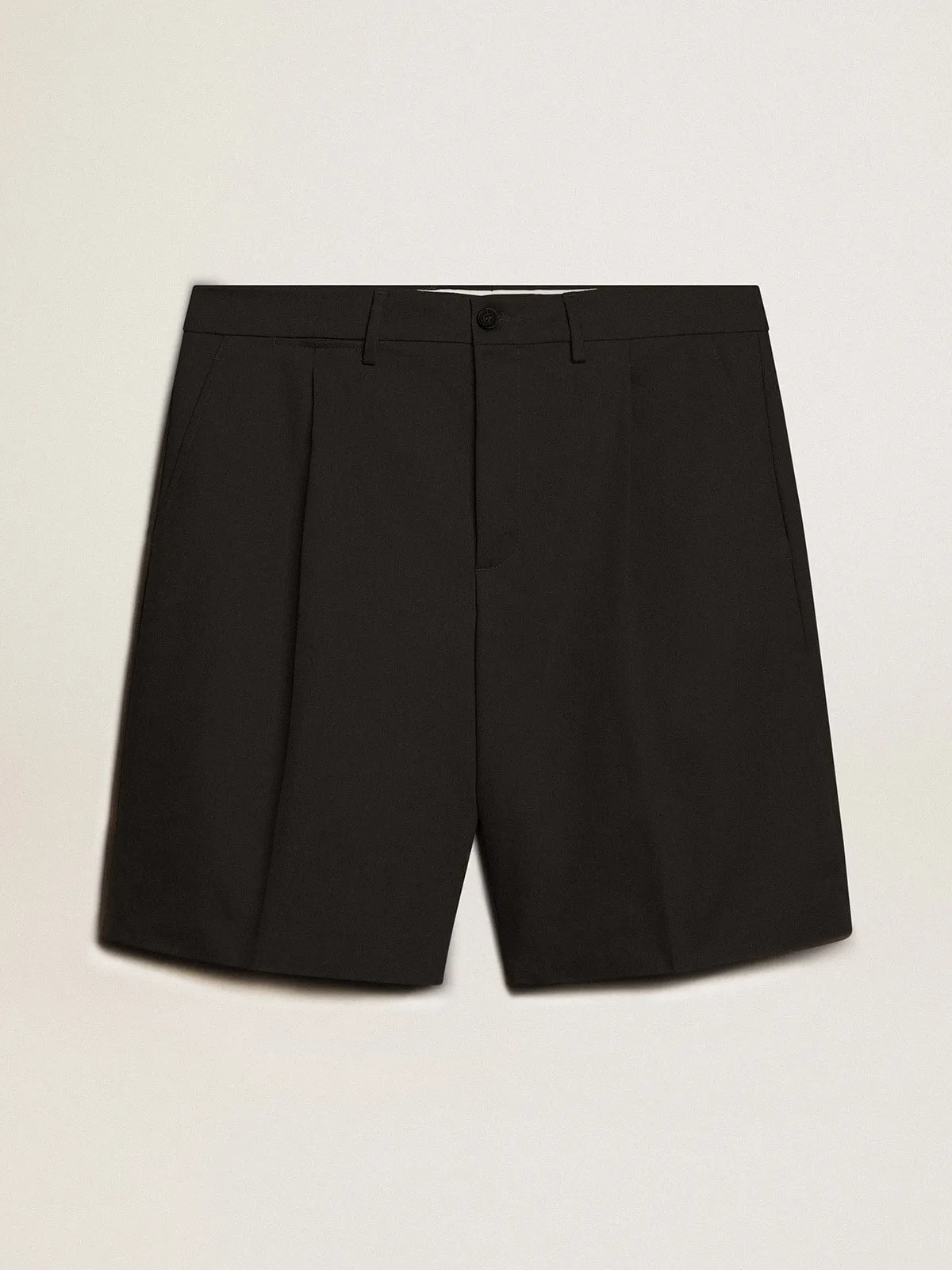 Men's Bermuda shorts in black cotton