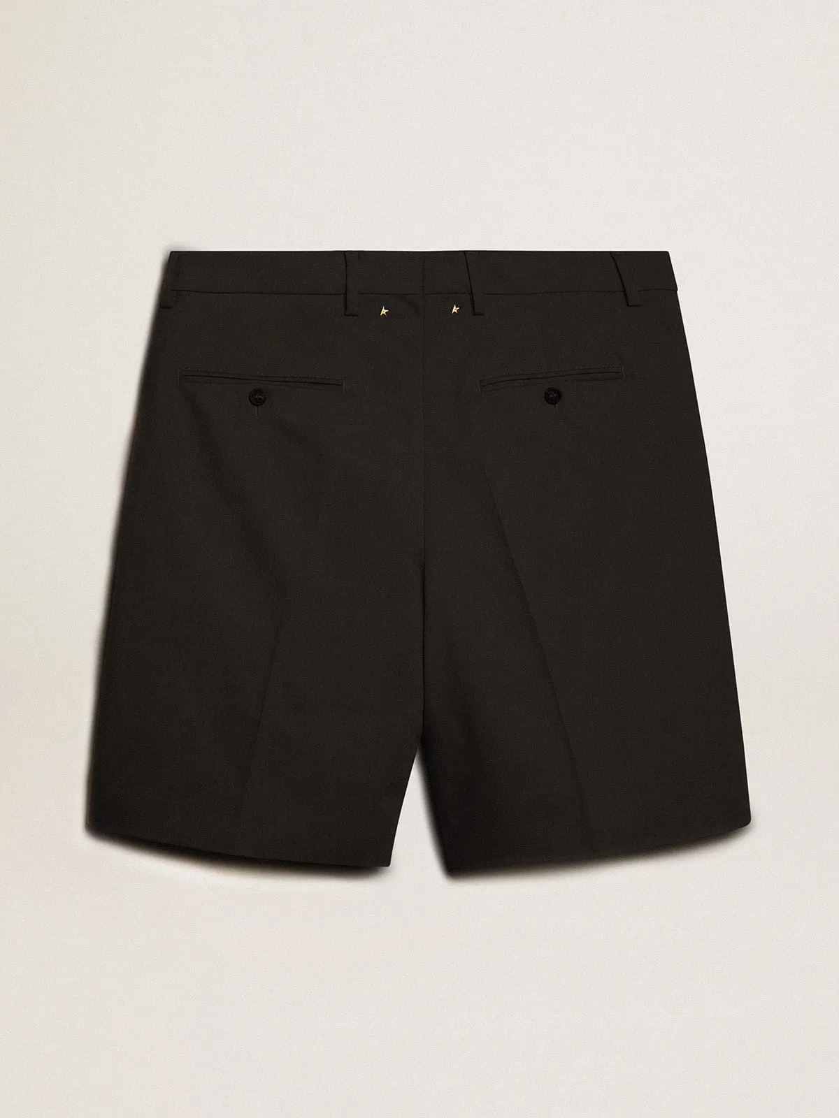 Men's Bermuda shorts in black cotton