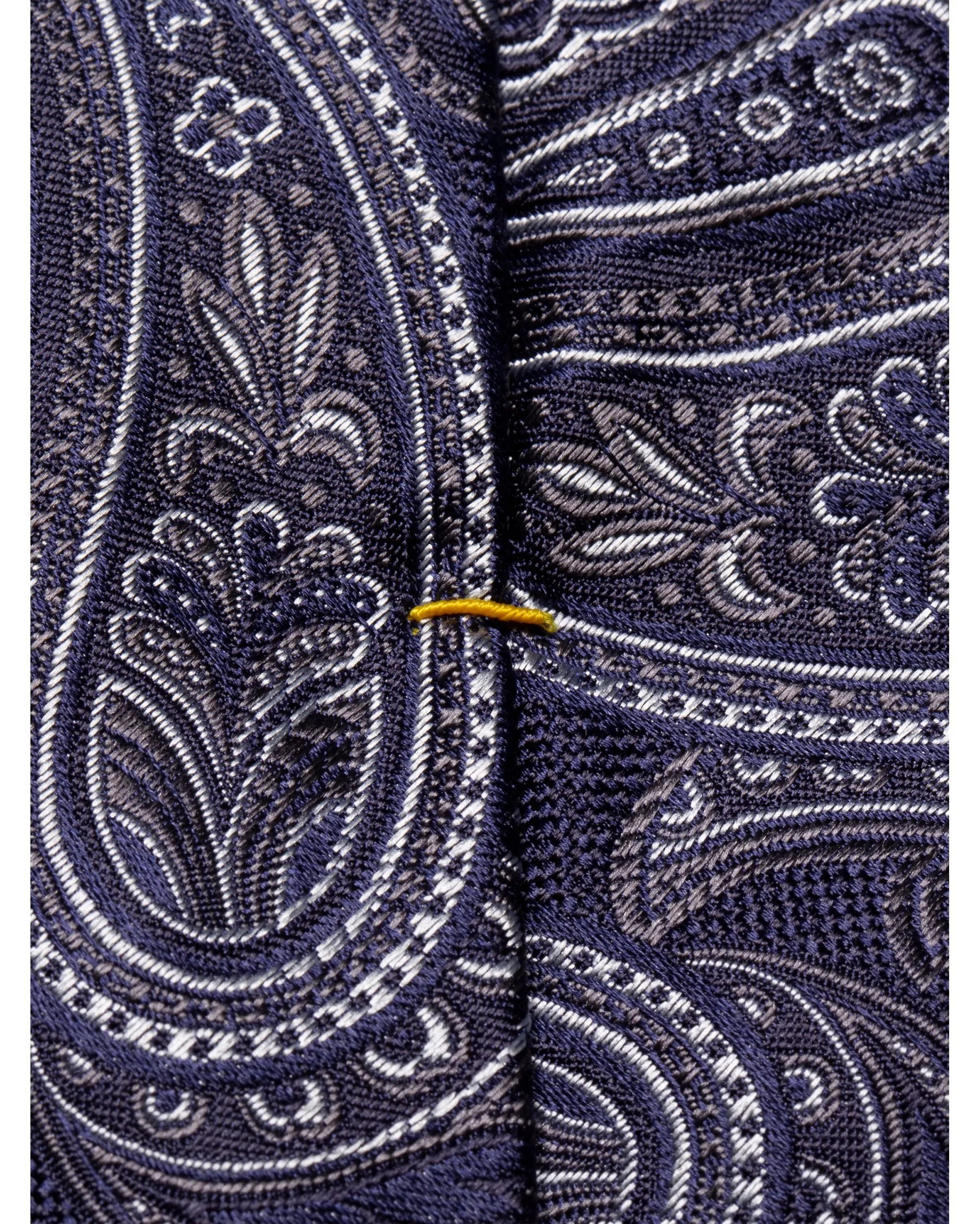 Mens Blue Jacquard Paisley Silk Tie