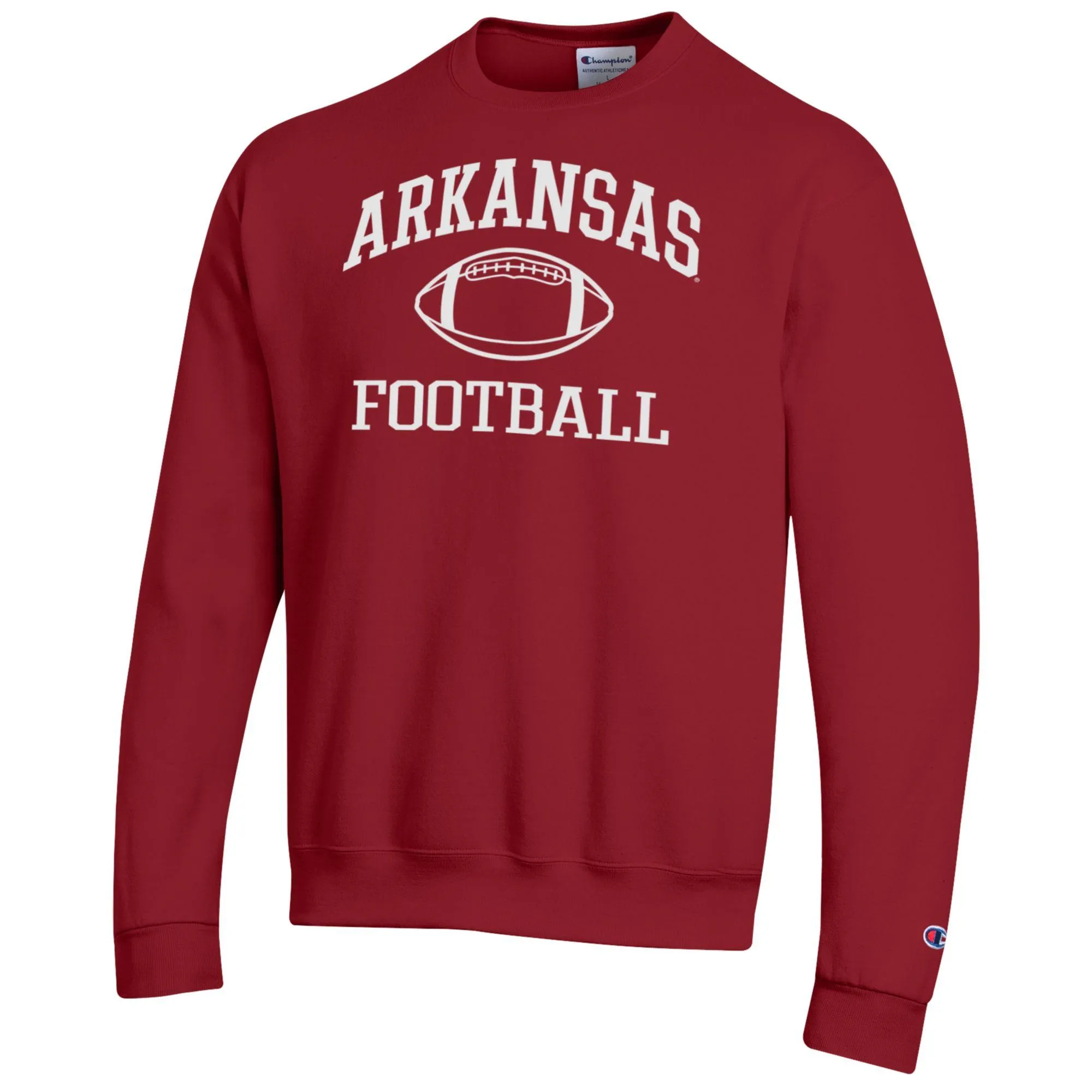 Men's Champion Cardinal Arkansas Razorbacks Football Icon Pullover Sweatshirt