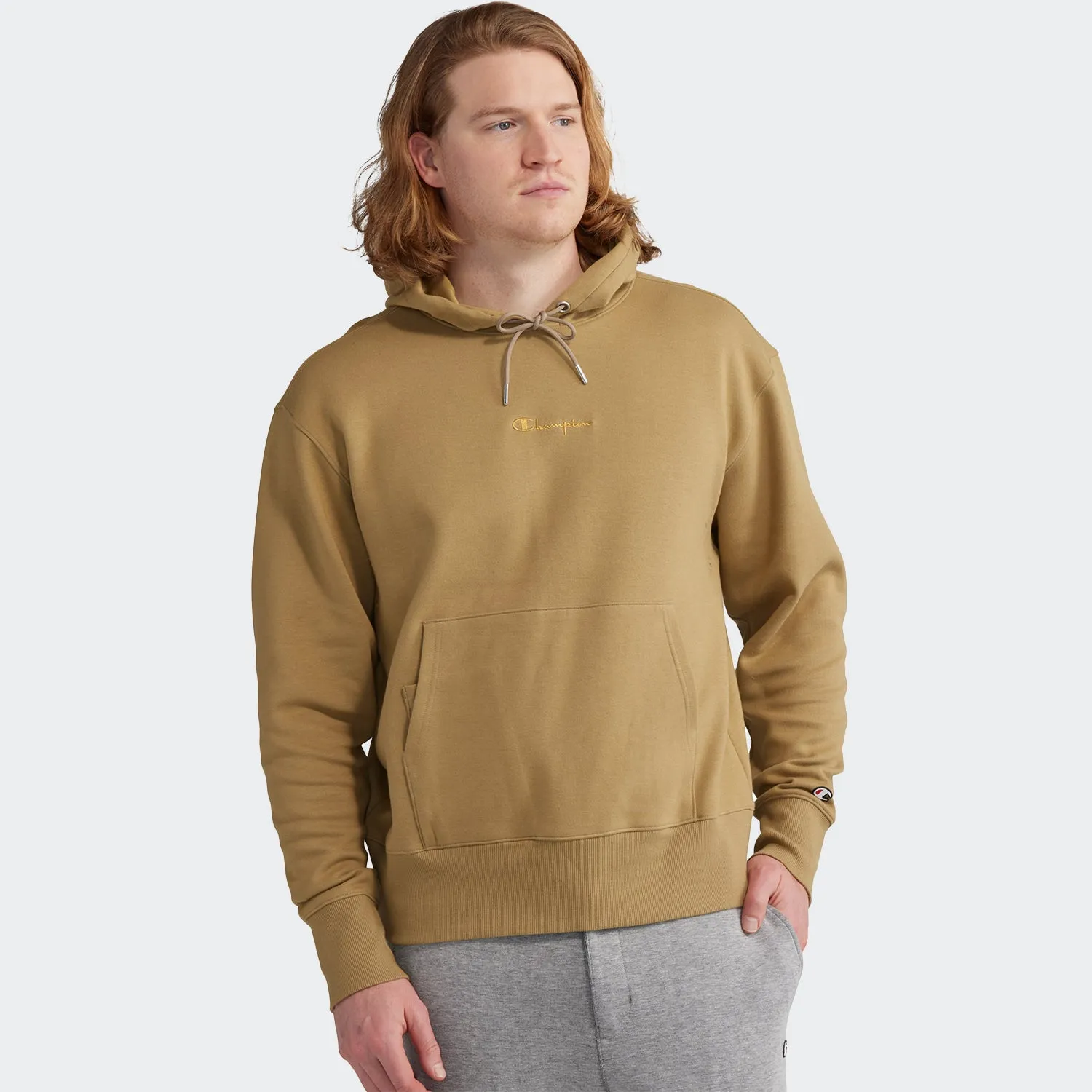 Men's Champion Life Tech Weave Hoodie Whole Wheat Khaki