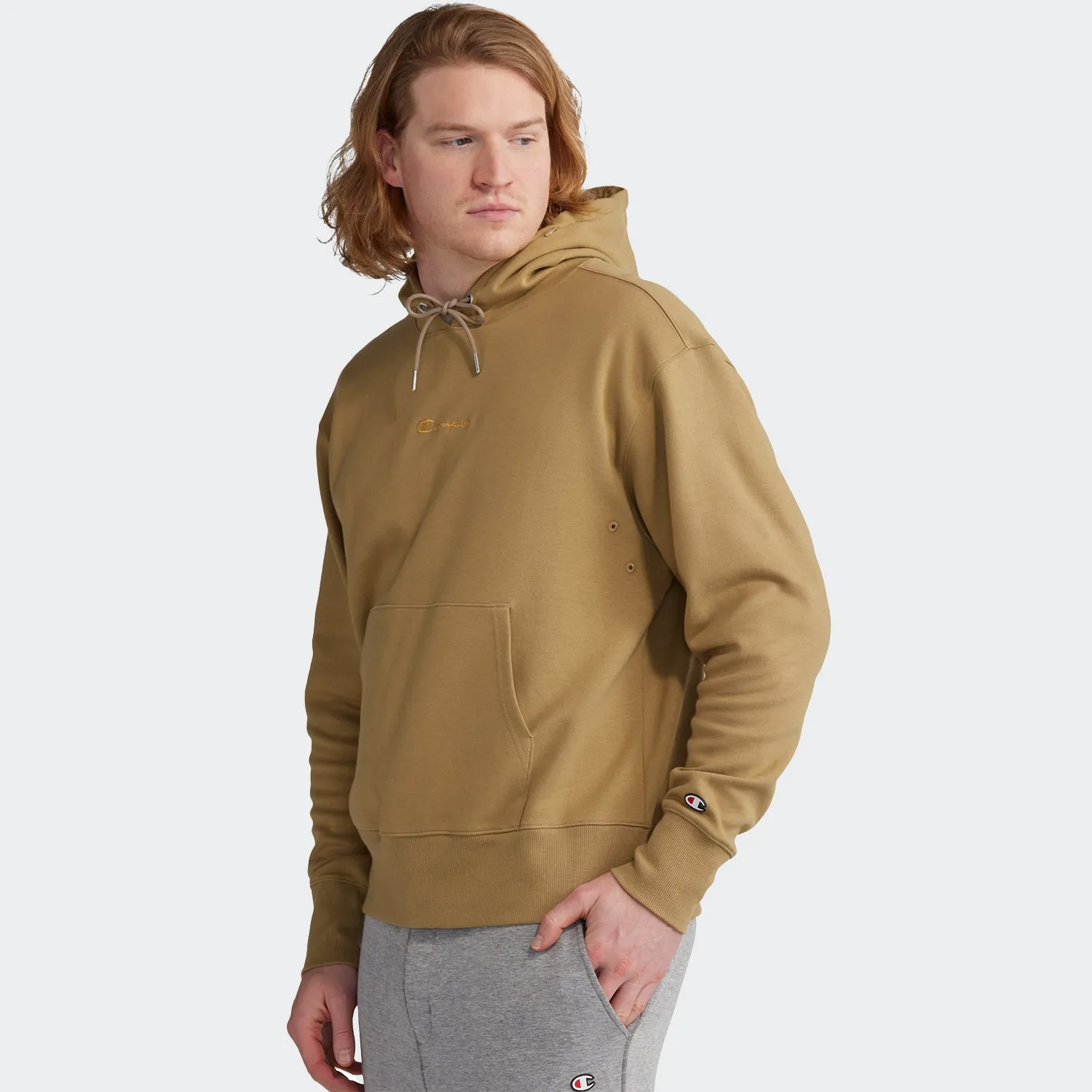 Men's Champion Life Tech Weave Hoodie Whole Wheat Khaki