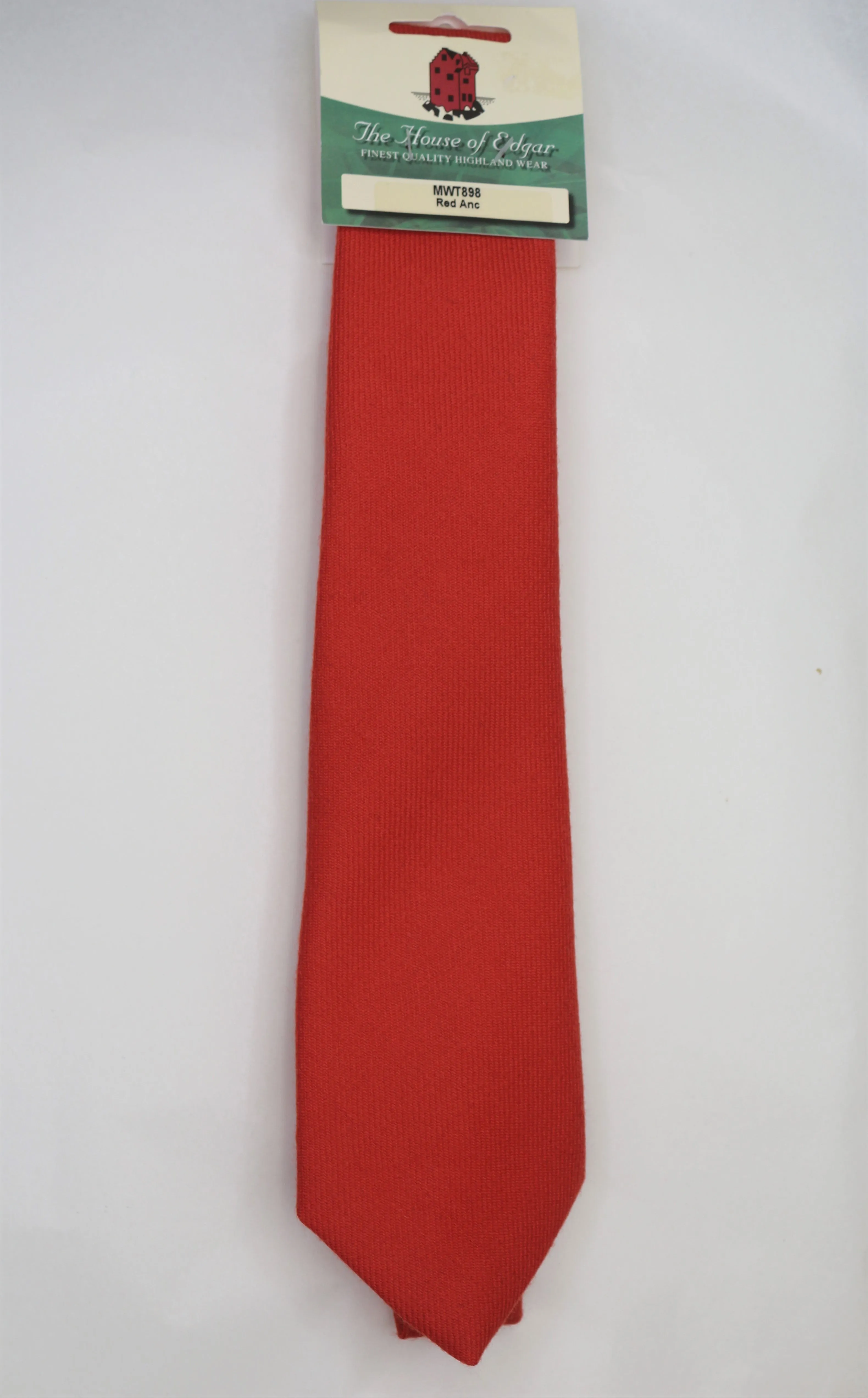 Mens House of Edgar Woollen Tie - Ancient Red