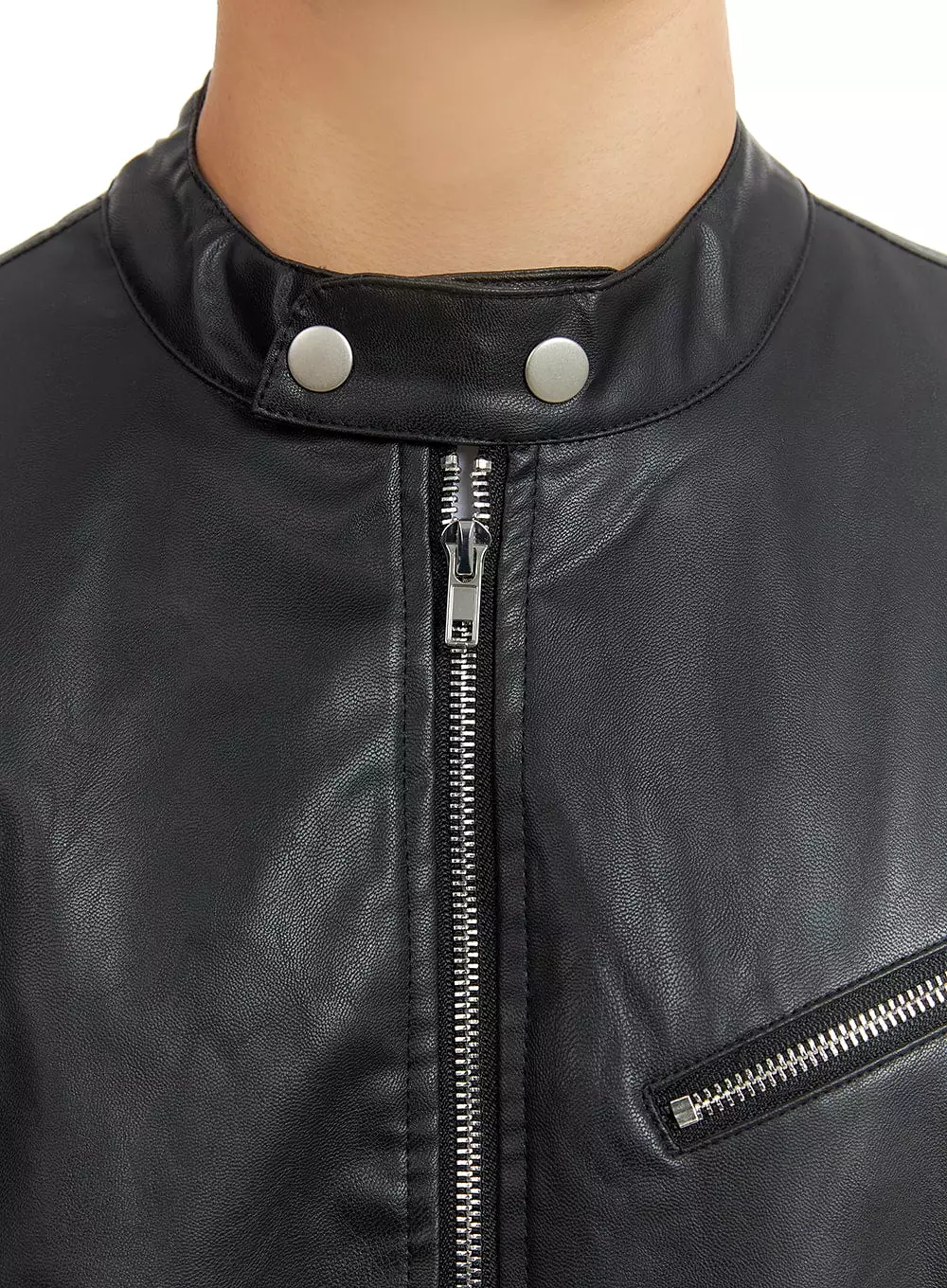 Men's Leather Biker Jacket IA401