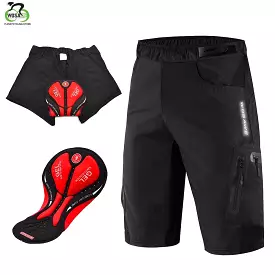 Men's Loose Cycling Shorts 3D Padded Outdoor Sports Dirt Resistance Breathable