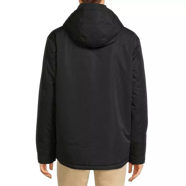 Men's midweight black hooded Jacket