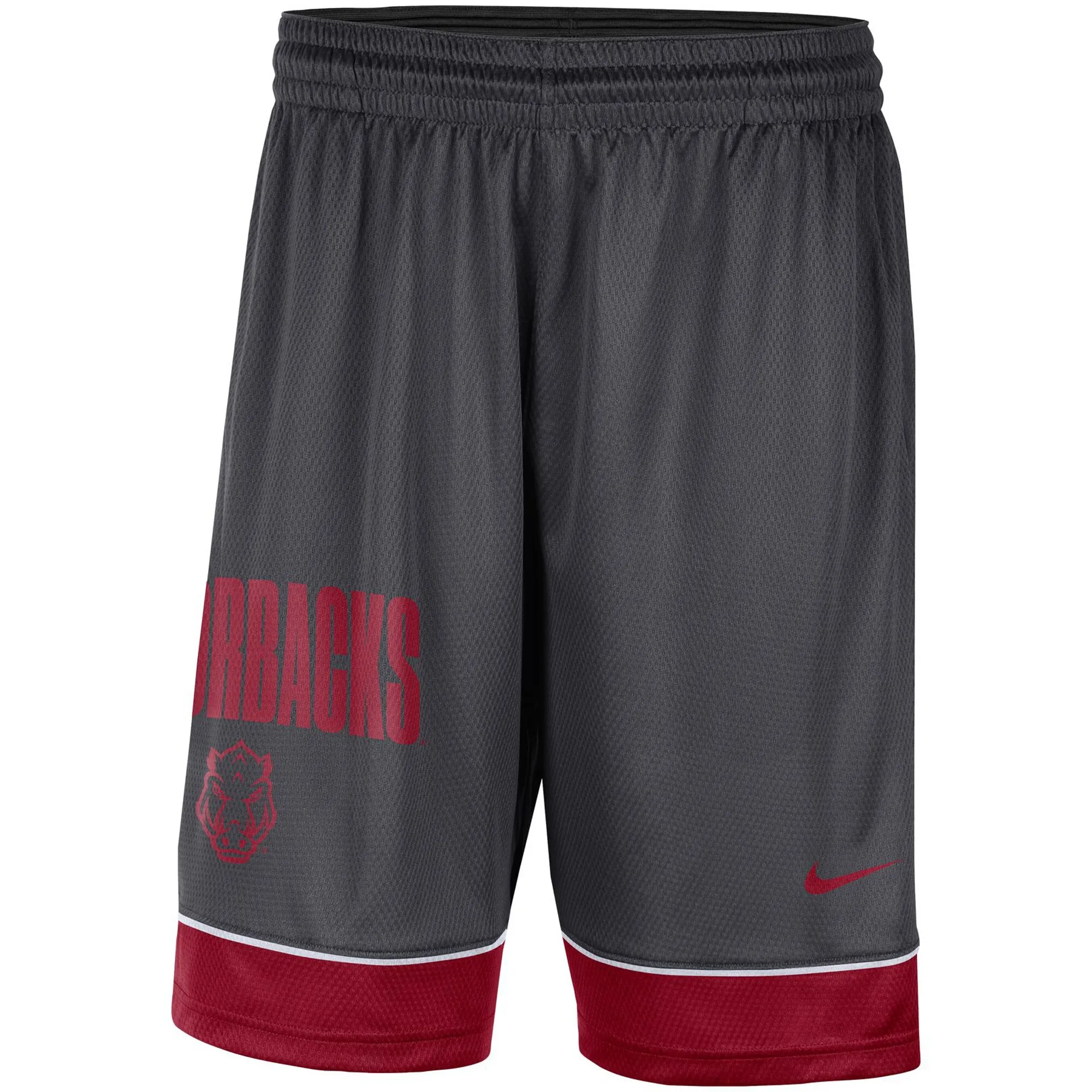 Men's Nike Charcoal/Cardinal Arkansas Razorbacks Fast Break Shorts