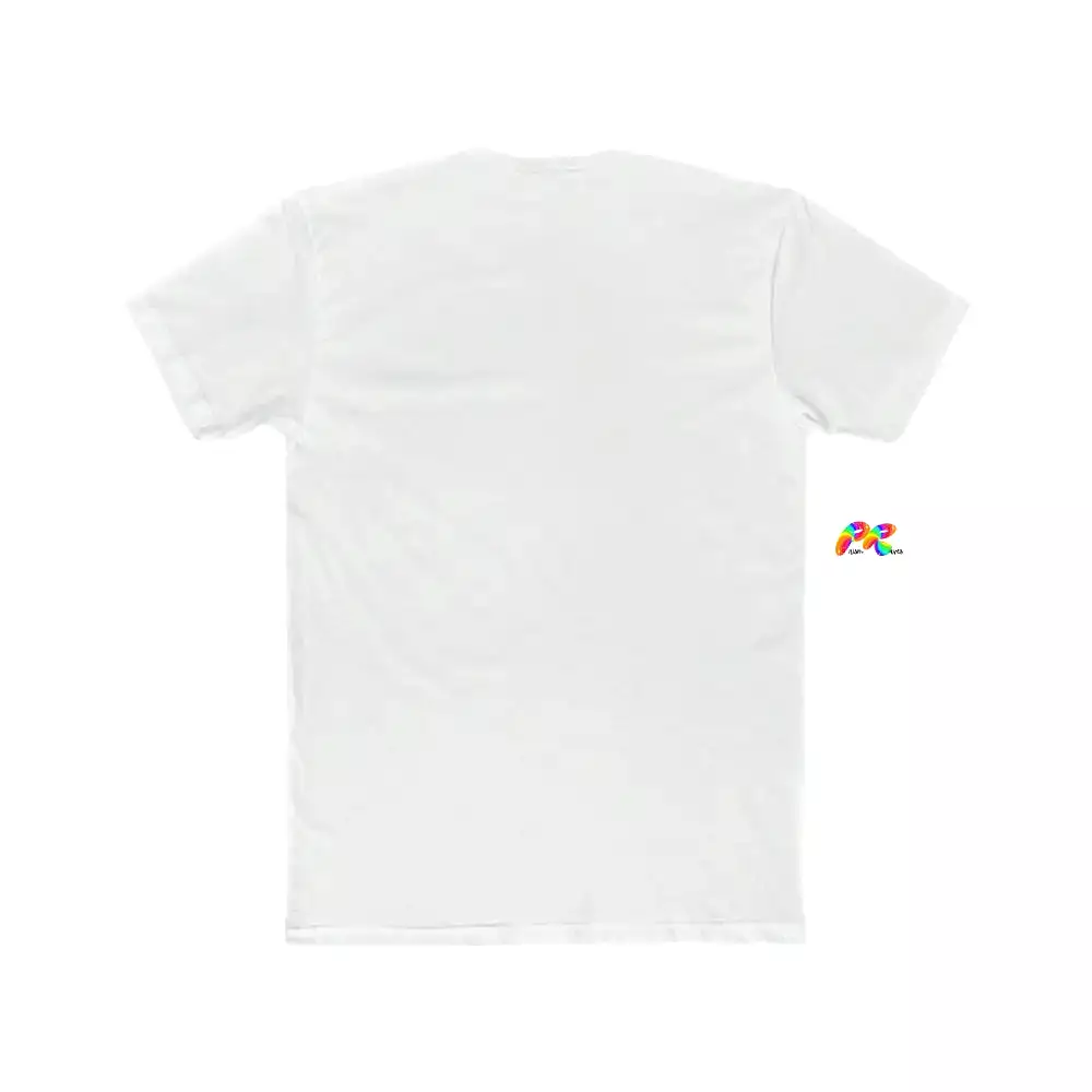 Men's Pride w Rainbow Lines Cotton Crew T-Shirt