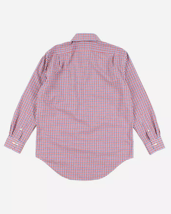 Men's Ralph Lauren Blue And Red Checked Button Up Shirt - M