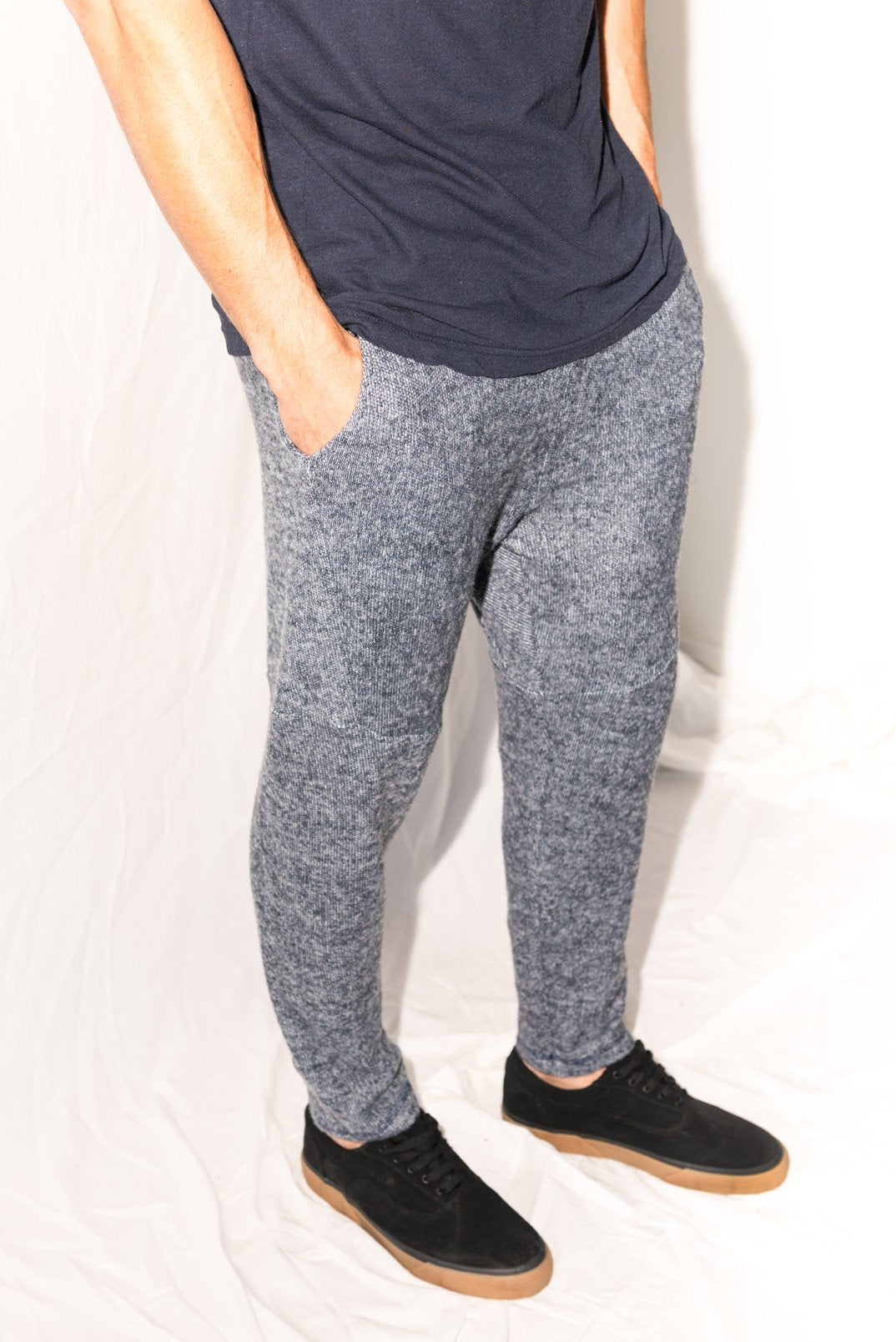 Men's Soft Knit Melange Jogger Pant