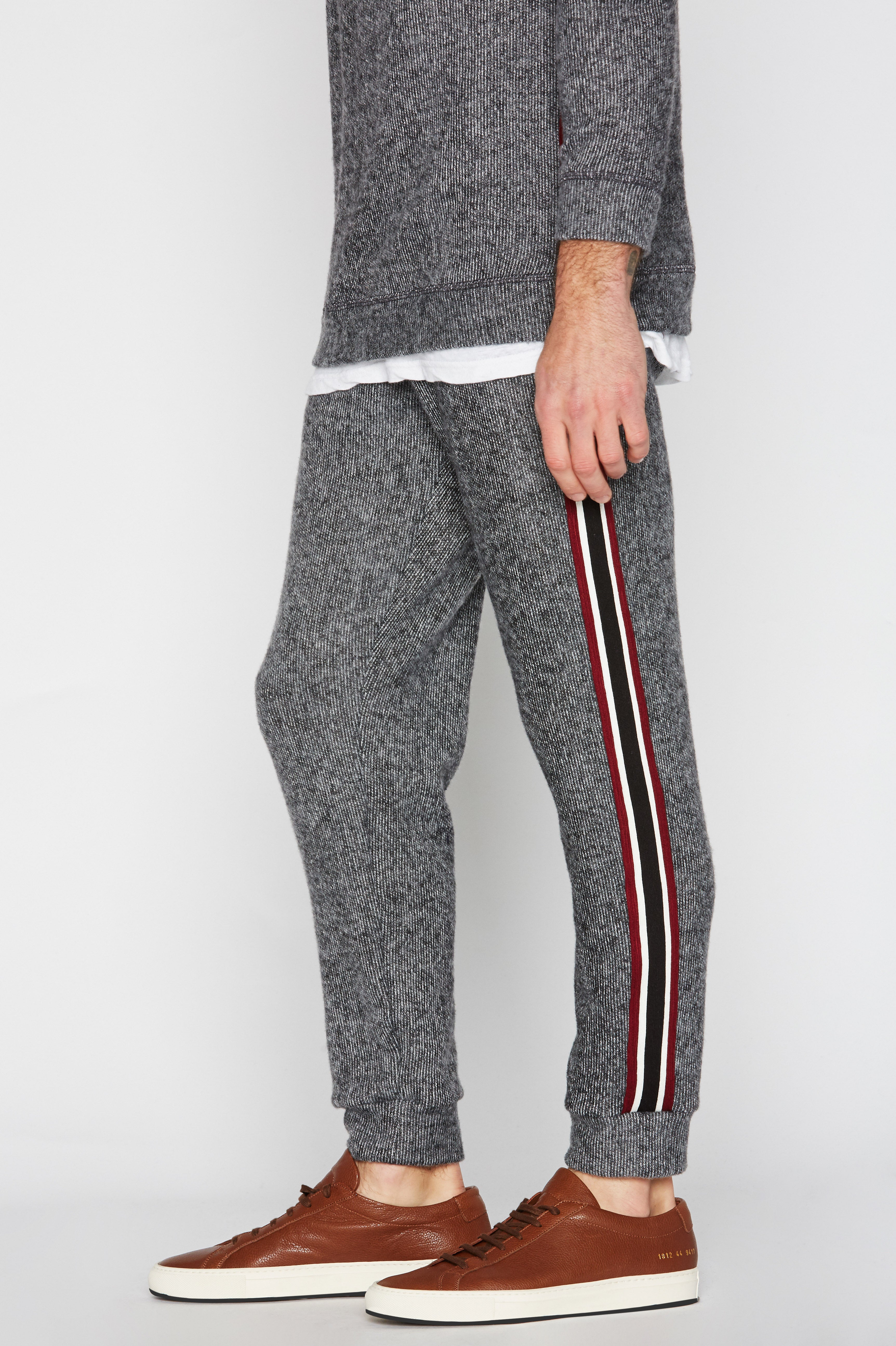 Men's Soft Knit Melange Stripe Side Pant