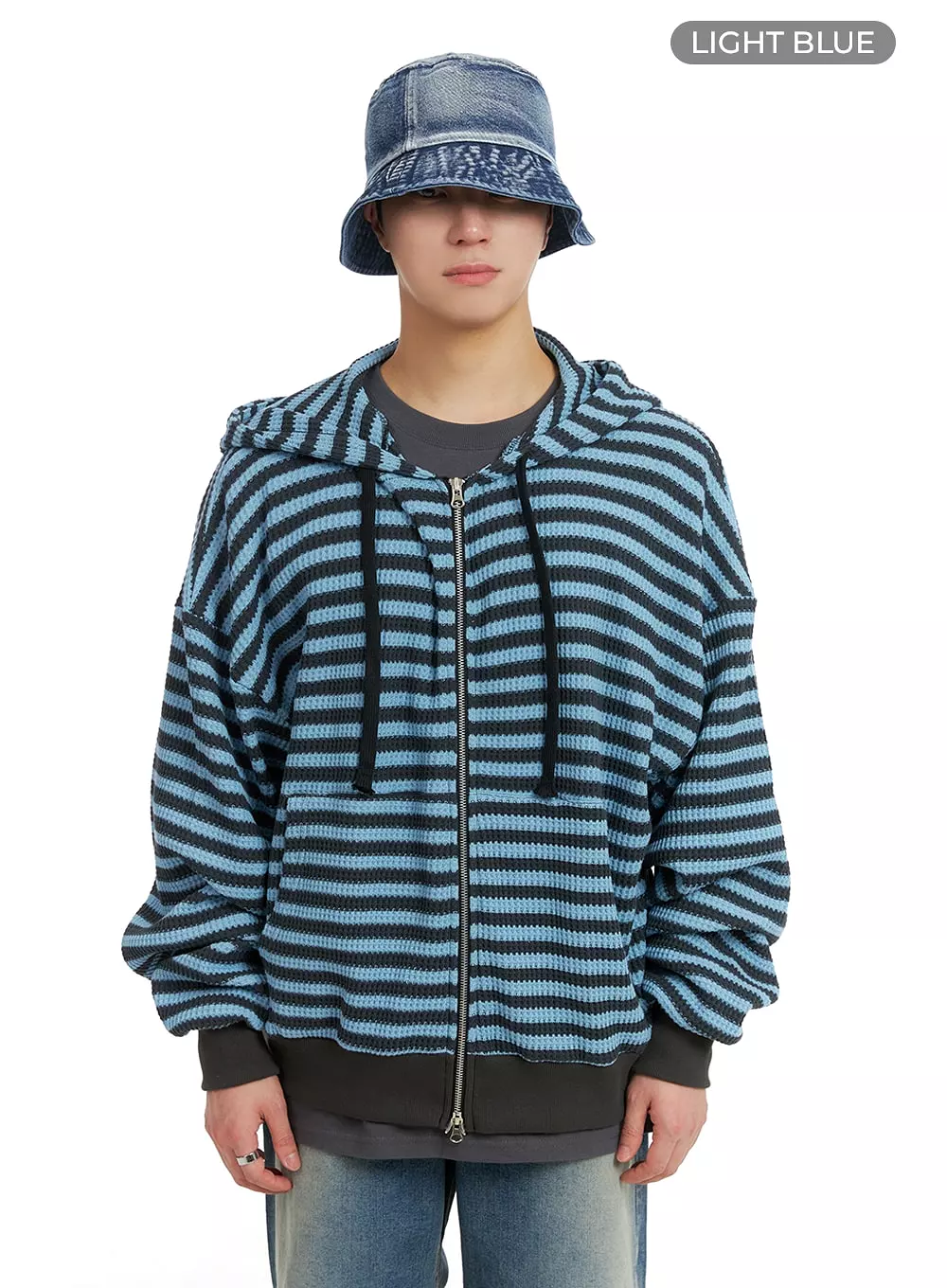 Men's Striped Hoodie Jacket IA401