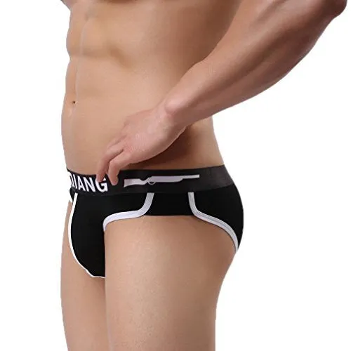 MEN'S UNDERWEAR,NEARTIME MENS BOXERS POUCH SHORTS UNDERPANTS SLEEPWEAR (L, BLACK)