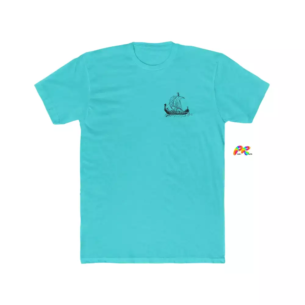 Men's Viking Ship Cotton Crew T-Shirt