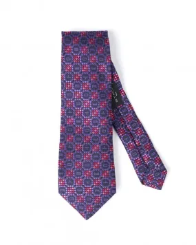 Mens Viola Purple Monogram Pattern Tie