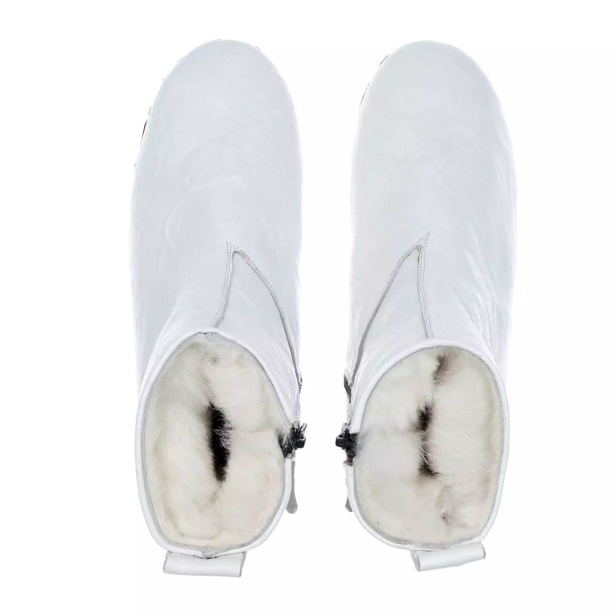 Men's White Shearling Boots