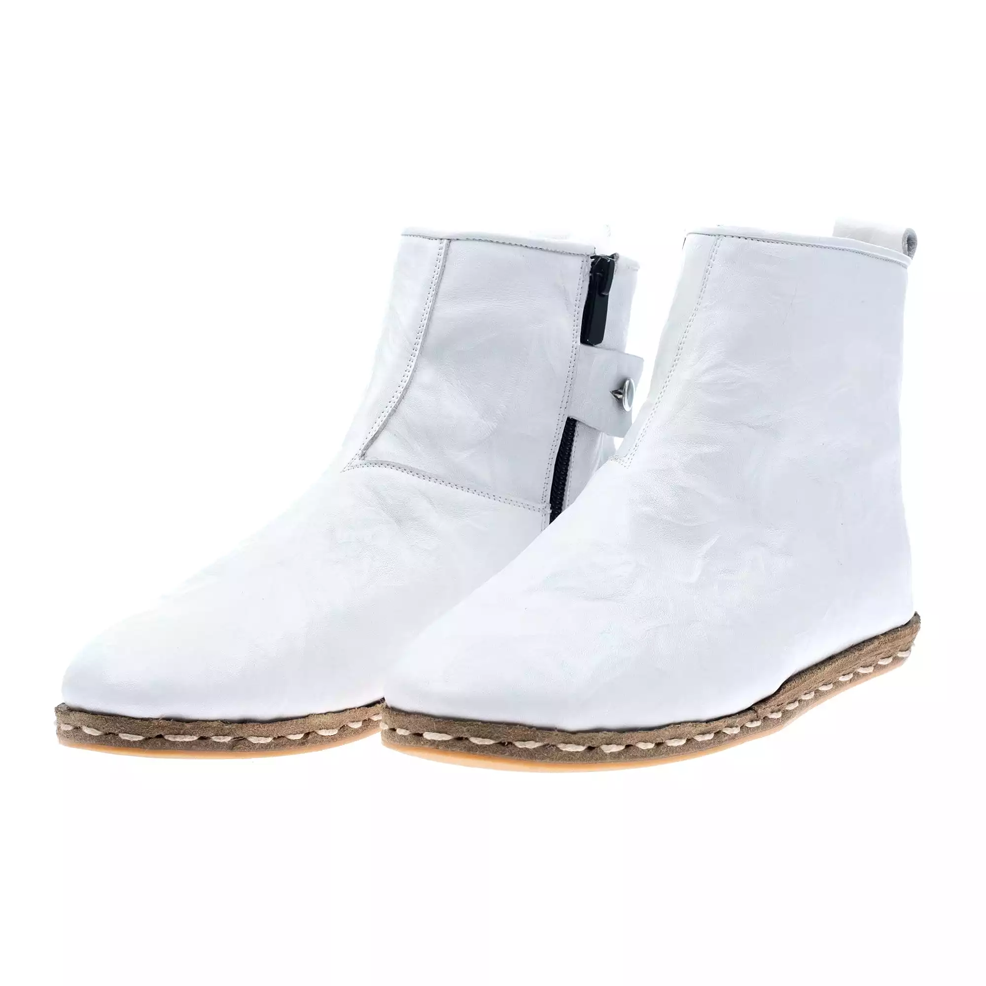 Men's White Shearling Boots