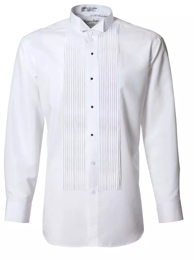 Men's White Slim Fit 1/4