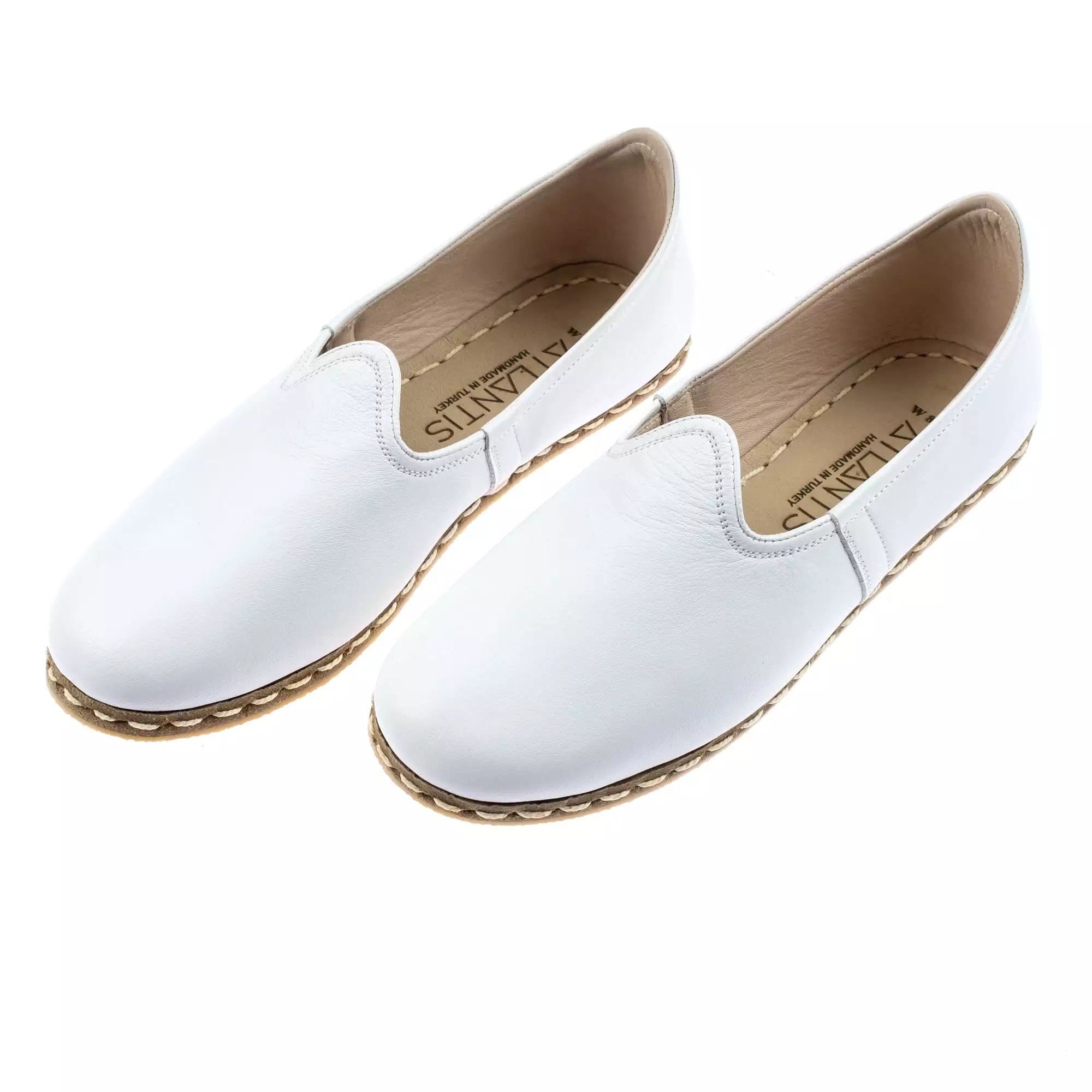 Men's White Slip On Shoes