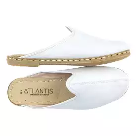 Men's White Slippers