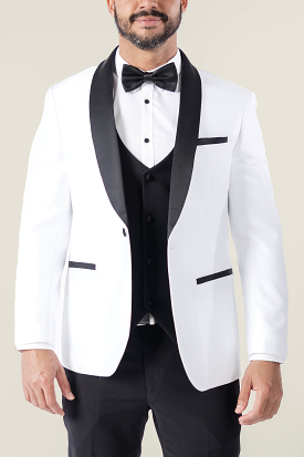 Men's White Tuxedo Jacket