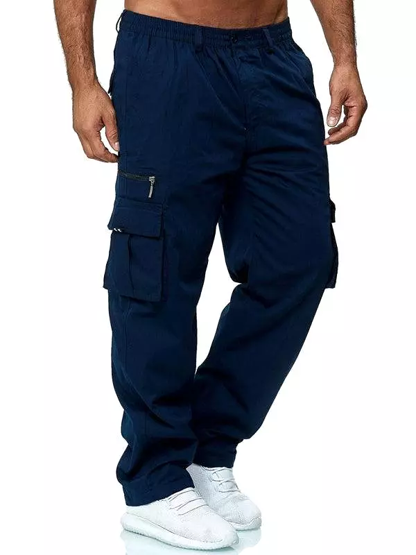 Multi-Pocket Loose Men Cargo Pants