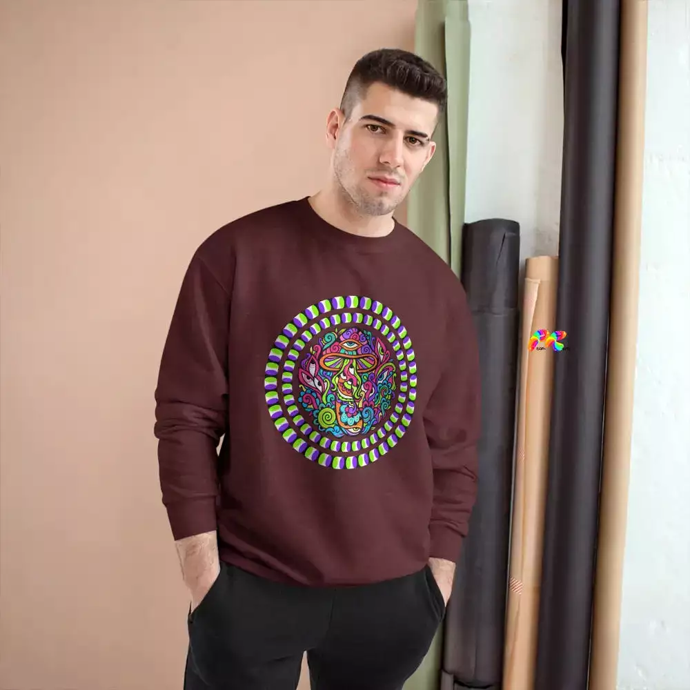 Mushroom Trip Rave Champion Sweatshirt