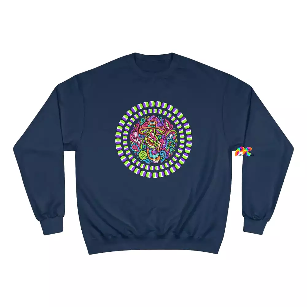 Mushroom Trip Rave Champion Sweatshirt