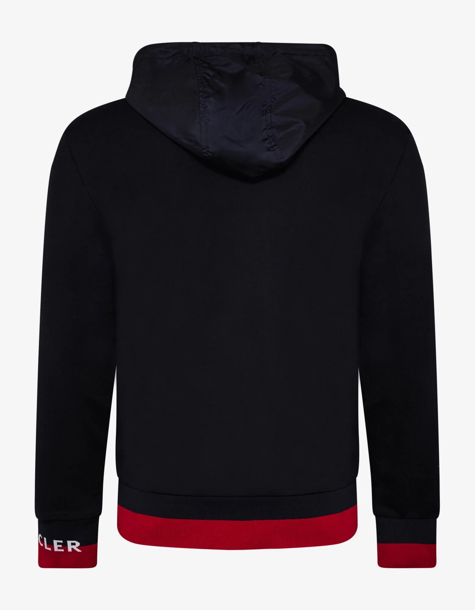 Navy Blue Hoodie with Red Trim